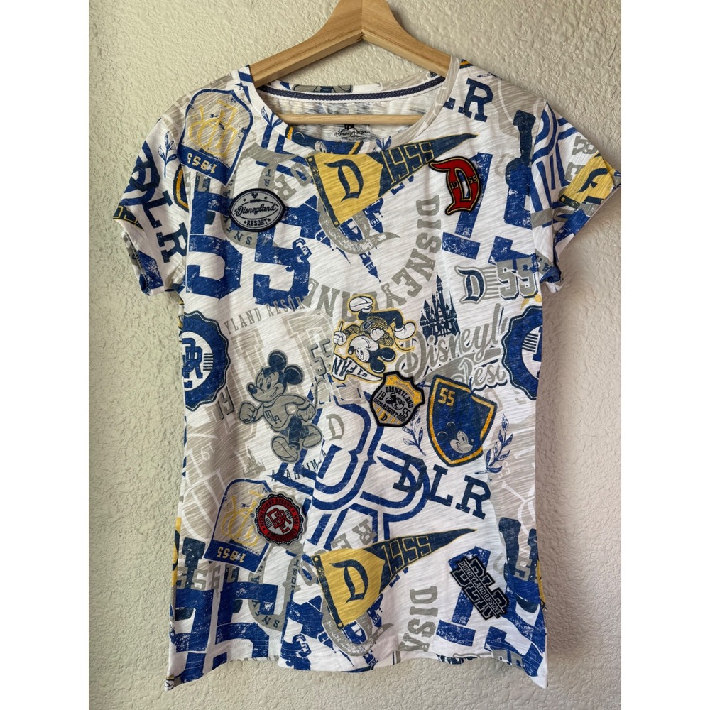 Disney Parks Disneyland Resort 1955 All Over Print Graphic T-Shirt Womens Small